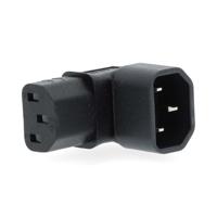 Nedis Verlengstekker | IEC-320-C13 | IEC-320-C14 | 90° Gehoekt | Vernikkeld | PVC | Zwart | Doos | 1 Stuks - CEGB1190BK