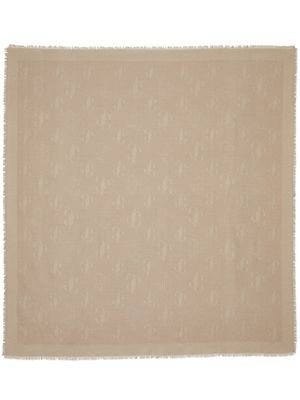 Jimmy Choo foulard en soie mélangée Emani à motif monogrammé - Rose