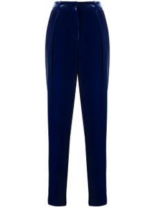 Giorgio Armani pantalon droit en velours - Bleu