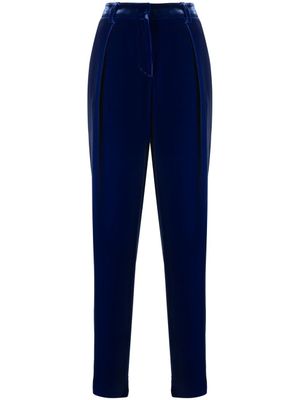 Giorgio Armani pantalon droit en velours - Bleu