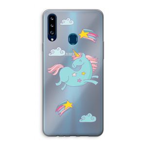 Vliegende eenhoorn: Samsung Galaxy A20s Transparant Hoesje
