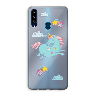 Vliegende eenhoorn: Samsung Galaxy A20s Transparant Hoesje