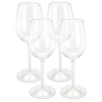 Excellent Houseware Wijnglas - 4x - transparant - kunststof - 330 ml - Wijnglazen - thumbnail