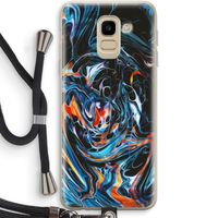 Black Unicorn: Samsung Galaxy J6 (2018) Transparant Hoesje met koord