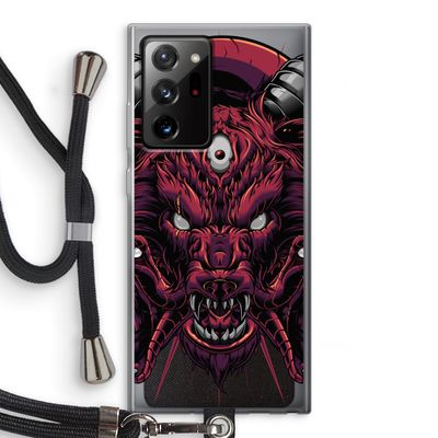 Hell Hound and Serpents: Samsung Galaxy Note 20 Ultra / Note 20 Ultra 5G Transparant Hoesje met koord
