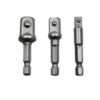 3 STKS/set socket bit extensie Bar hex schacht adapter boor moer driver Power Drill bit (1/4 3/8 1/2 inch) lengte: 50mm