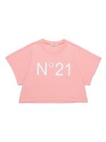 Nº21 Kids t-shirt crop à logo imprimé - Rose