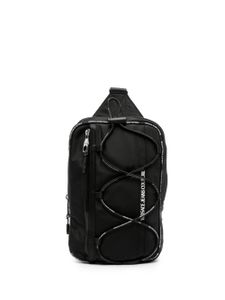 Versace Jeans Couture sac porté épaule à logo imprimé - Noir