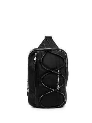 Versace Jeans Couture sac porté épaule à logo imprimé - Noir