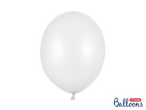 Metallic Ballonnen Wit Puur (50st)