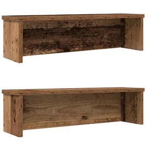 VidaXL Keukenrekken stapelbaar 2 st 60x15x16 cm oud houtkleurig