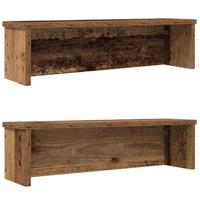 VidaXL Keukenrekken stapelbaar 2 st 60x15x16 cm oud houtkleurig