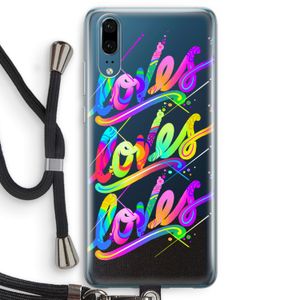 Loves: Huawei P20 Transparant Hoesje met koord