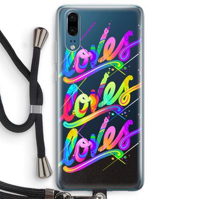 Loves: Huawei P20 Transparant Hoesje met koord