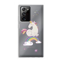 Regenboog eenhoorn: Samsung Galaxy Note 20 Ultra / Note 20 Ultra 5G Transparant Hoesje