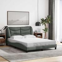 Bedframe zonder matras "Hvar" stof donkergrijs 140x200 cm