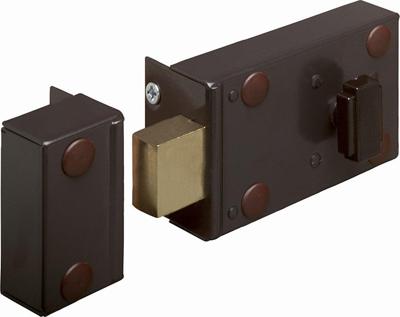 Lips Opleg cilinderslot met nachtschoot bruin 1758-2 rechts draaiend - 9858023