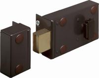 Lips Opleg cilinderslot met nachtschoot bruin 1758-2 rechts draaiend - 9858023