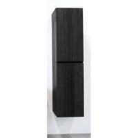 Saniclass Holz Base Hoge Kast - 160cm - 2 deuren - greeploos - zwartbruin SW773966