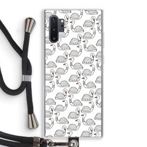 Zwanen: Samsung Galaxy Note 10 Plus Transparant Hoesje met koord