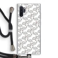 Zwanen: Samsung Galaxy Note 10 Plus Transparant Hoesje met koord