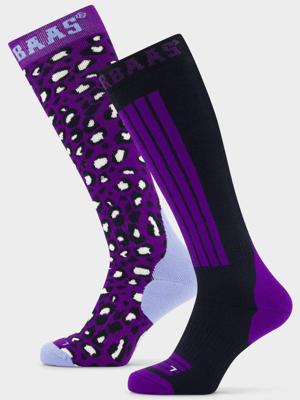 Poederbaas Skisokken 2-pack Panther Purple-39/42