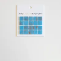 The Mosaic Factory Amsterdam Mozaiek Tegel Vierkant - Licht Blauw Glas Goud Serie 322x322 mm