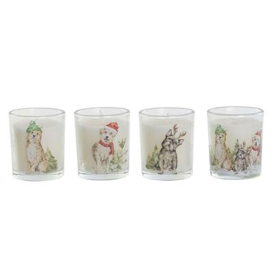 Kaars DKD Home Decor Wit 5 x 5 x 6 cm (4 Stuks)