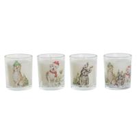 Kaars DKD Home Decor Wit 5 x 5 x 6 cm (4 Stuks)