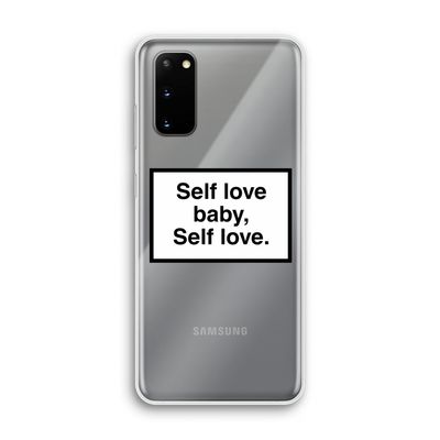 Self love: Samsung Galaxy S20 Transparant Hoesje