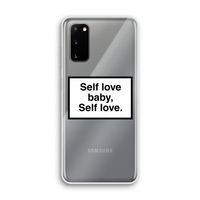 Self love: Samsung Galaxy S20 Transparant Hoesje
