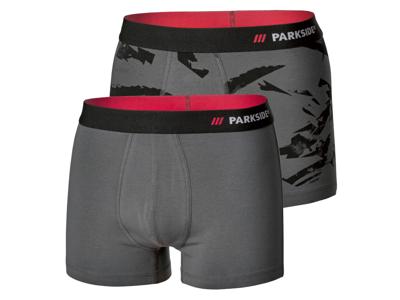 PARKSIDE 2 heren boxers (patroon/donkergrijs, M)