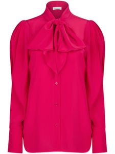 Nina Ricci blouse en soie à col noué - Rose