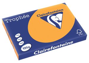 Clairefontaine Trophée Pastel, gekleurd papier, A3, 120 g, 250 vel, oranje