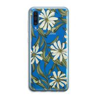 Wit bloemenpatroon: Samsung Galaxy A50 Transparant Hoesje Wit bloemenpatroon: Samsung Galaxy A50 Transparant Hoesje