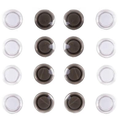 Benson koelkast Magneten rond - 2x - zwart - 10 x stuks - D30 mm