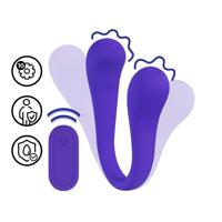 Loveline by Shots Dubbelzijdige Buigbare Vibe met Afstandsbediening - Paars