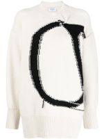 Off-White pull Ow Maxi à logo intarsia - Blanc - thumbnail