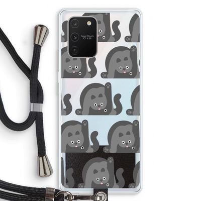 Cats: Samsung Galaxy S10 Lite Transparant Hoesje met koord
