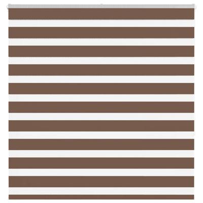 VidaXL Zebra rolgordijn 150x150 cm stofbreedte 145,9cm polyester bruin
