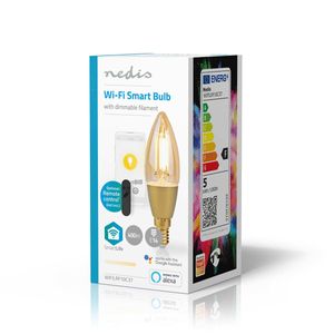 Nedis WIFILRF10C37 Smartlife LED Filamentlamp E14 WIFI 470 lm 4.9W warm wit