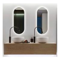 Badkamerspiegel Parma | 2x 100x50 cm | Ovaal | Indirecte LED verlichting | Touch button | Met verwarming