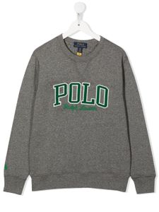 POLO RALPH LAUREN KIDS sweat à logo appliqué - Gris