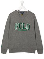 POLO RALPH LAUREN KIDS sweat à logo appliqué - Gris