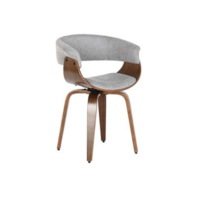 Keukenstoel Home ESPRIT Bruin Grijs Polyester Walnoot Polyurethaan 61 x 46 x 78 cm