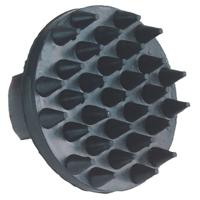 Gummi noppenborstel zwart