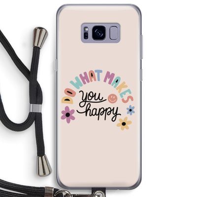 Happy days: Samsung Galaxy S8 Plus Transparant Hoesje met koord