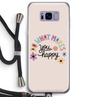 Happy days: Samsung Galaxy S8 Plus Transparant Hoesje met koord