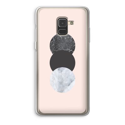 Marmeren cirkels: Samsung Galaxy A8 (2018) Transparant Hoesje