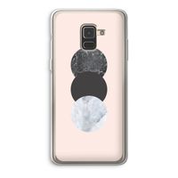 Marmeren cirkels: Samsung Galaxy A8 (2018) Transparant Hoesje